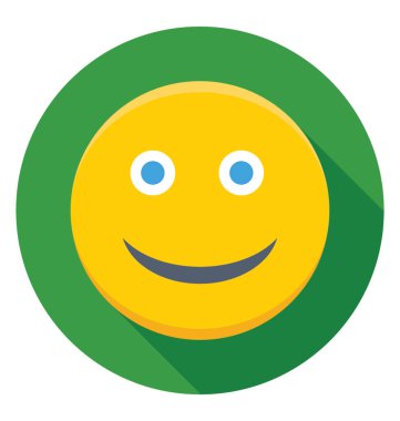 Gülen renkli vektör simgesi