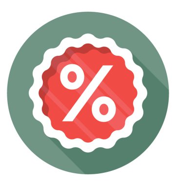 Yüzde renkli vektör simgesi