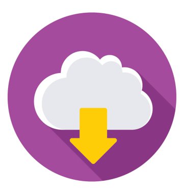 Bulut renkli vektör simge indir