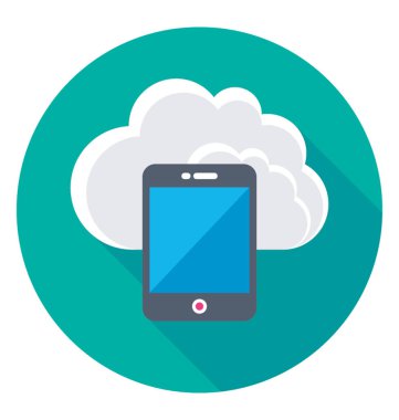 Bulut sürücü renkli vektör simgesi