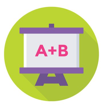 Beyaz tahta renkli vektör simgesi