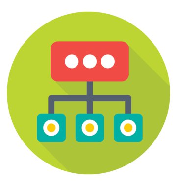 hiyerarşi renkli vektör simgesi