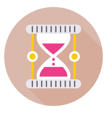 Kum saati renkli vektör simgesi