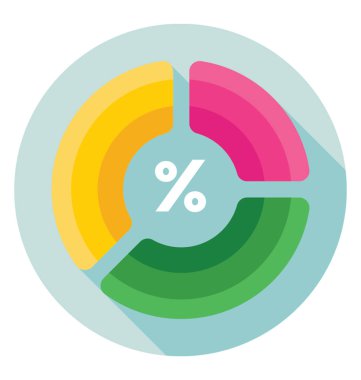 Vergilendirme renkli vektör simgesi