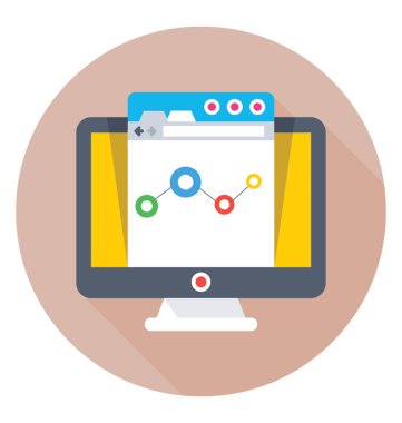 Analytics renkli vektör simgesi