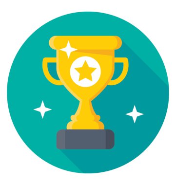 Kupa renkli vektör simgesi 