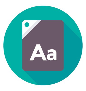 Yazı tipi renkli vektör simgesi