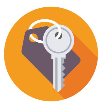 Anahtar renkli vektör simgesi