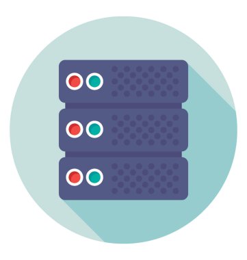 Veritabanı renkli vektör simgesi