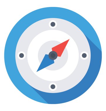 Pusula renkli vektör simgesi