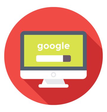 Tarama renkli vektör simgesi