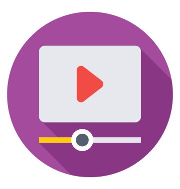 Ortam sunucusu renkli vektör simgesi 