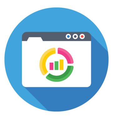 Web Analytics renkli vektör simgesi 