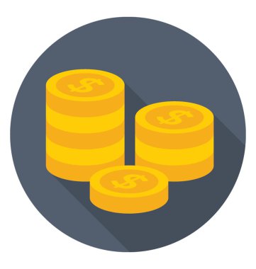 Doları renkli vektör simgesi