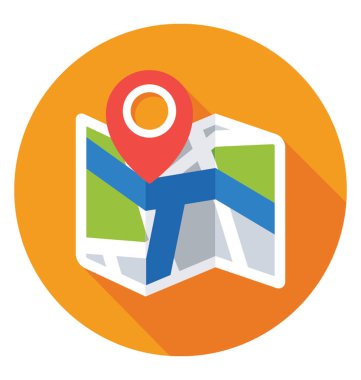 gps renkli vektör simgesi