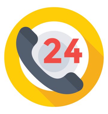 Yardım hattı renkli vektör simgesi