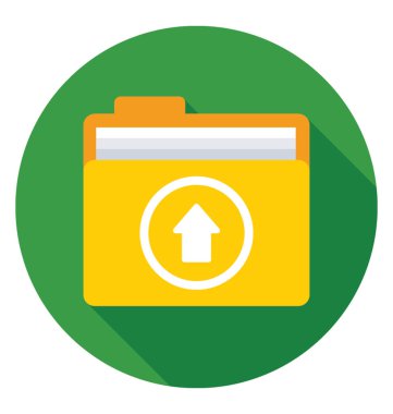 Renkli vektör simge yükle klasör