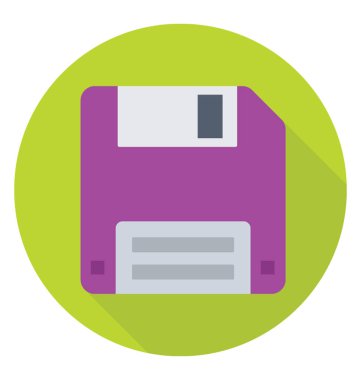 disket renkli vektör simgesi