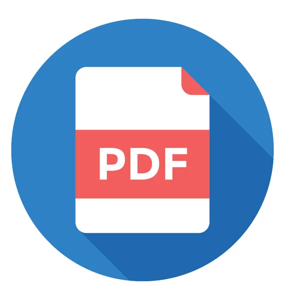 Pdf 文件着色矢量图标 — 图库矢量图片