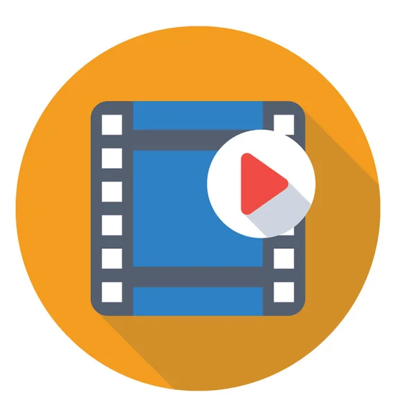 Reproductor Multimedia Color Vector Icono — Vector de stock