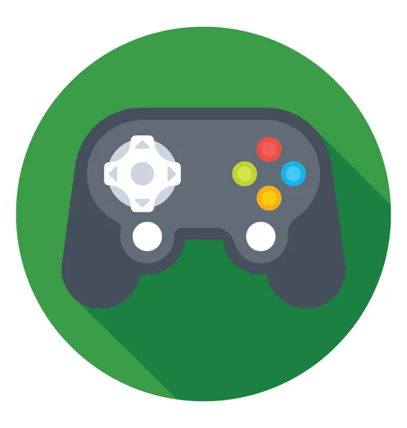 Game Pad Colored Vector Icon — Stock Vector