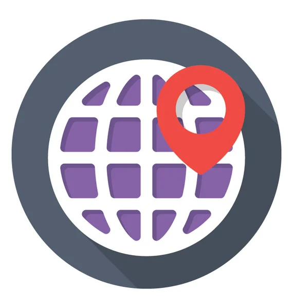 Gps Icono Vectorial Color — Vector de stock