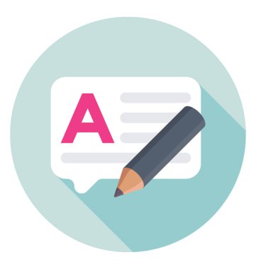 Makale yazma renkli vektör simgesi 