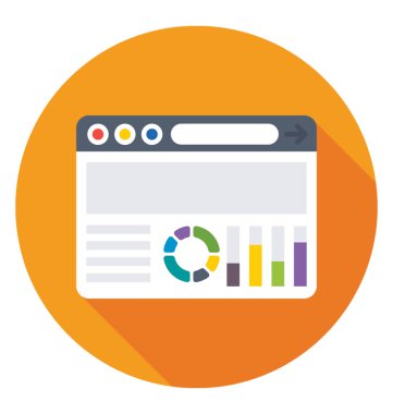  Web Analytics renkli vektör simgesi 