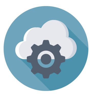 Bulut bilgi işlem renkli vektör simgesi