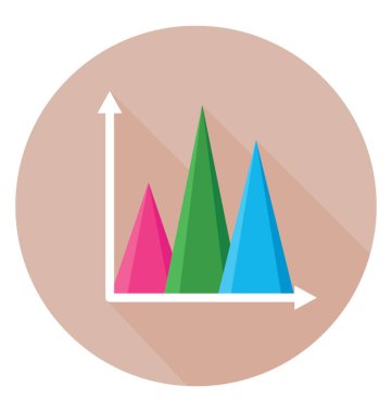 İstatistik renkli vektör simgesi