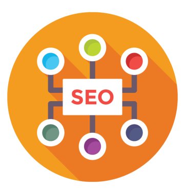 SEO renkli vektör simgesi