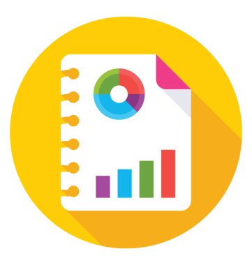 Rapor renkli vektör simgesi