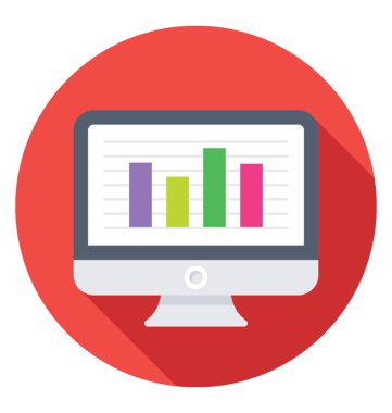 Analytics renkli vektör simgesi