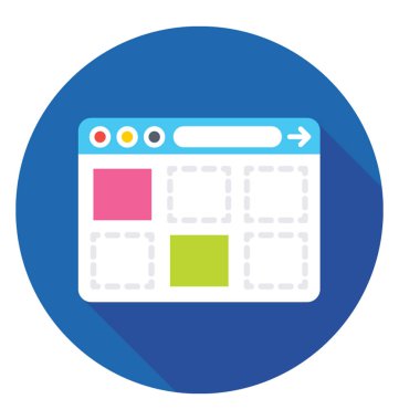 Tel çerçeve renkli vektör simgesi