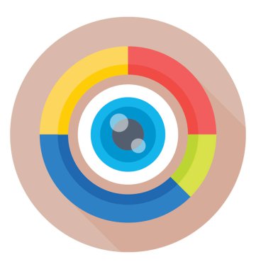 Pasta grafik renkli vektör simgesi