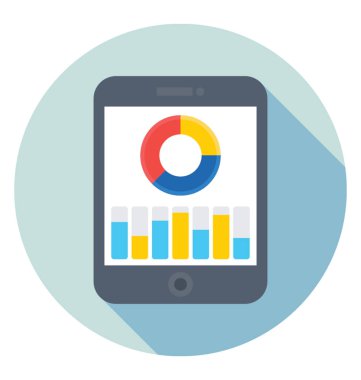 Analytics renkli vektör simgesi 