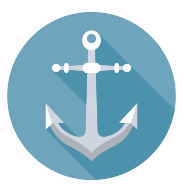 Çapa renkli vektör simgesi