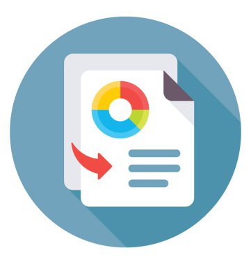 Rapor renkli vektör simgesi