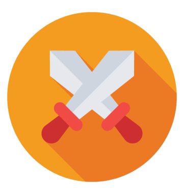 kılıç renkli vektör simgesi