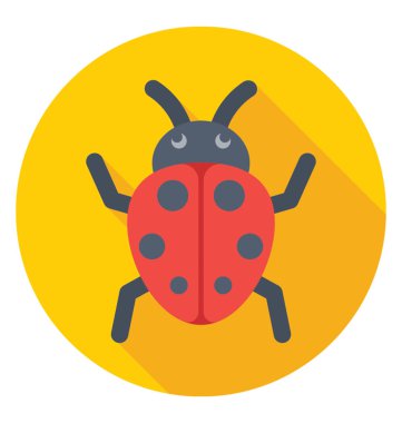 Böcek renkli vektör simgesi