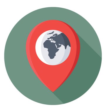 gps renkli vektör simgesi