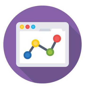 Web Analytics renkli vektör simgesi 