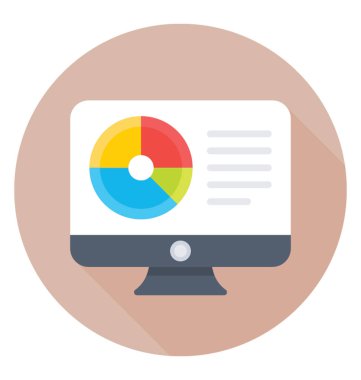 Analytics renkli vektör simgesi