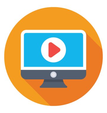 Media Player renkli vektör simgesi