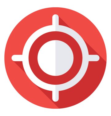 İnce artı renkli vektör simgesi 