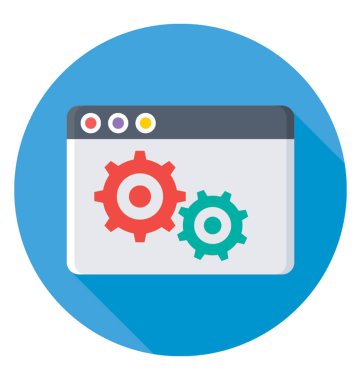 Web geliştirme renkli vektör simgesi 