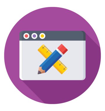 Web tasarımı renkli vektör simgesi