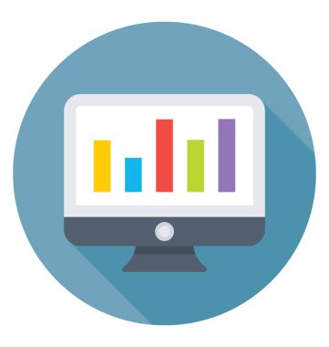 Online grafik renkli vektör simgesi