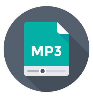 MP3 renkli vektör simgesi