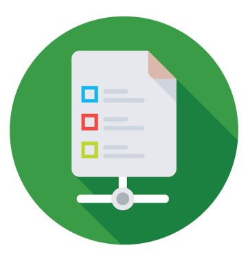 Sunucu belge renkli vektör simgesi